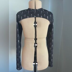 Skeleton dancewear shrug fashion